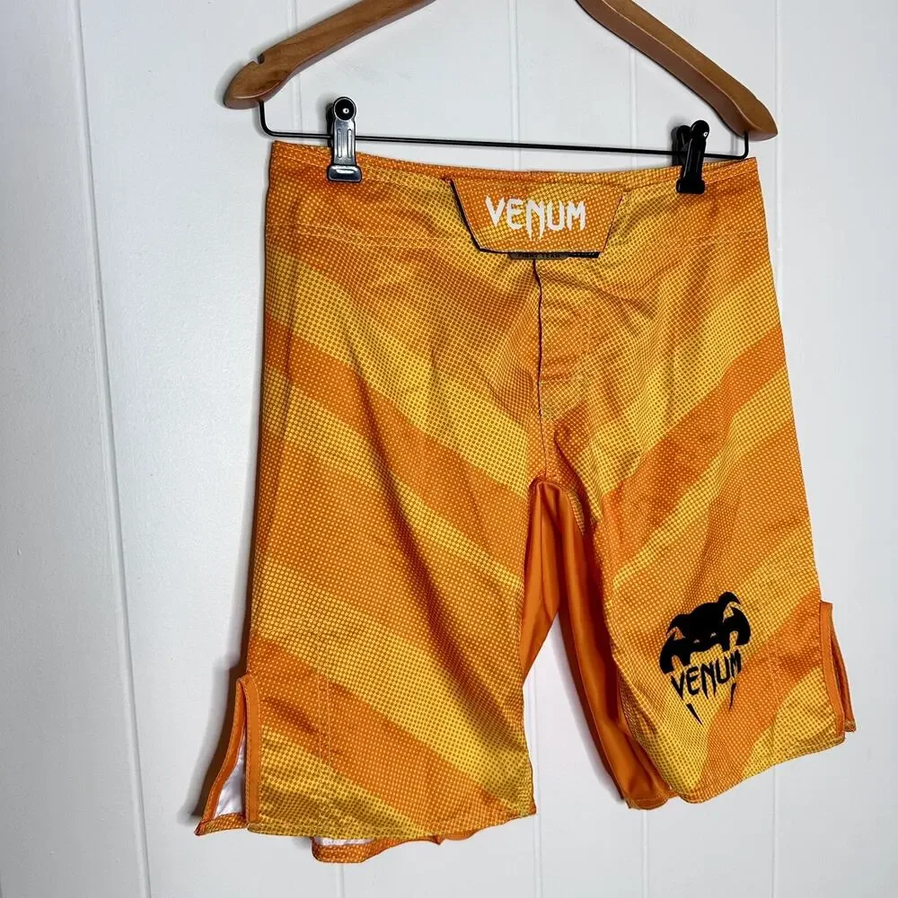 Venum MMA Fight Team Shorts - Mens XS 30 - Orange Polyester